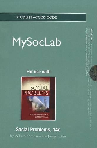 NEW MyLab Sociology without Pearson eText -- Standalone Access Card -- for Social Problems