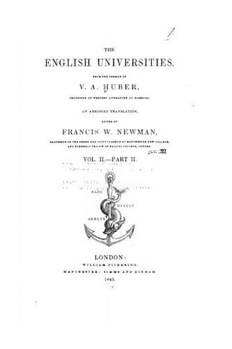 The English Universities - Vol. II - Part II