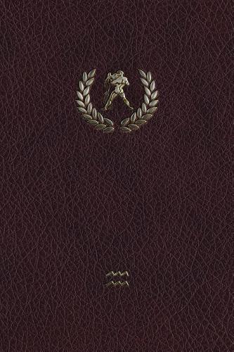 Monogram Aquarius Notebook: Blank Diary Journal Log Notebook(69 Monogram Maroon 150 Lined)