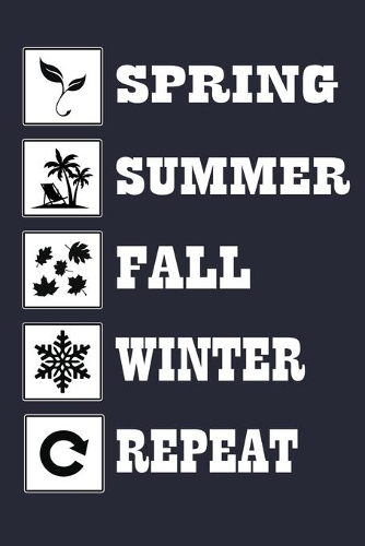 Spring Summer Fall Winter Repeat: Happy Thanksgiving Seasons & Pumpkins Lined Journal