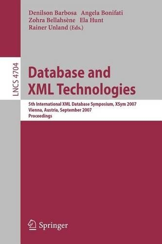 Database and XML Technologies
