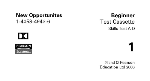 Opportunities Global Beginner Test Cassette NE: (Opportunities)