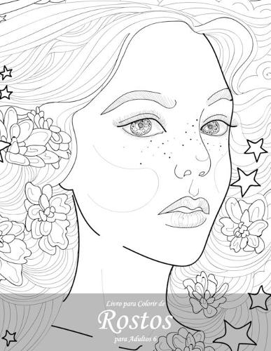 Livro para Colorir de Rostos para Adultos 6: (6 Rostos)