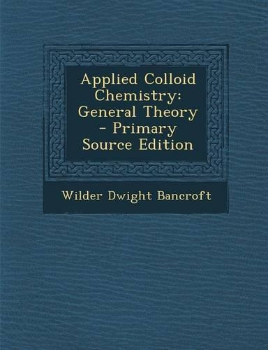 Applied Colloid Chemistry