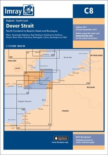 Imray Chart C8: Dover Strait - North Foreland to Beachy Head and Boulogne(C8 C Series)