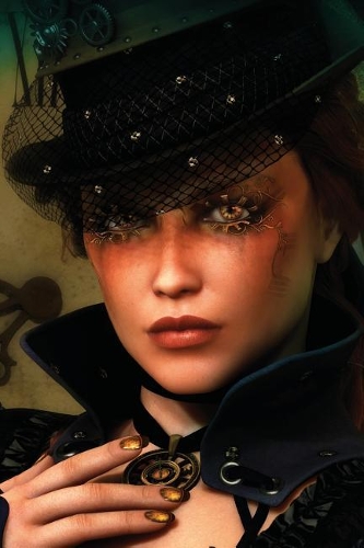 Discordian Damsel Steampunk Grid Notebook: (71 Science Fiction 150 Grid)