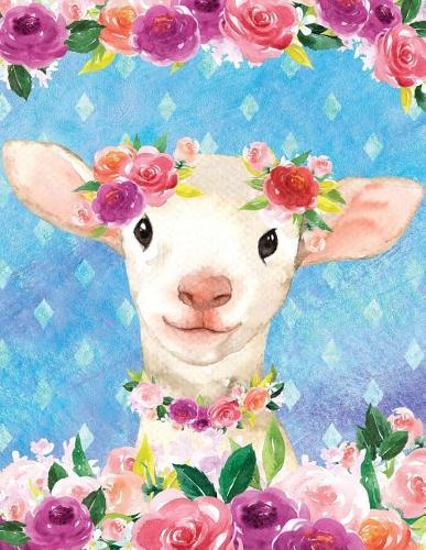 My Big Fat Journal Notebook For Animal Lovers Lamb In Flowers: Jumbo Sized Ruled Notebook Journal - 300 Plus Lined and Numbered Pages With Index For Journaling, Writing, Planning and Doodling In Large 8.5 by 11 (60 Jumbo Lined Journal)