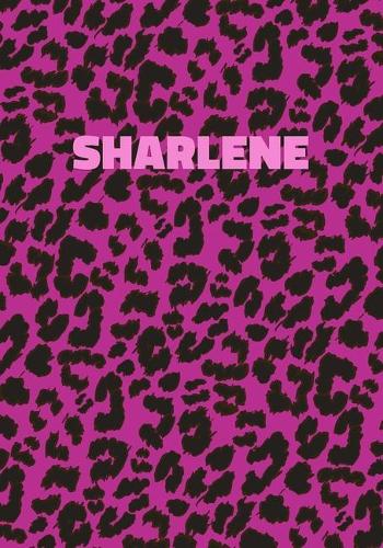 Sharlene: Personalized Pink Leopard Print Notebook (Animal Skin Pattern). College Ruled (Lined) Journal for Notes, Diary, Journaling. Wild Cat Theme Design wi