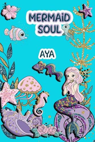 Mermaid Soul Aya: Wide Ruled Composition Book Diary Lined Journal