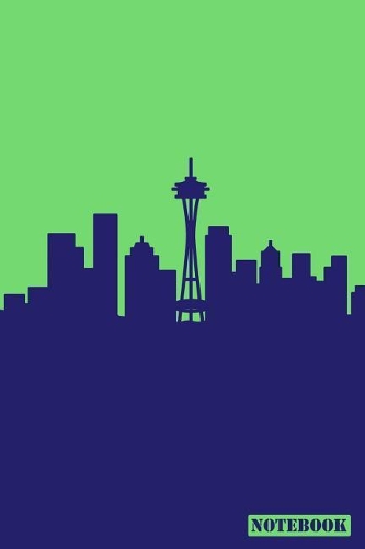 Notebook: Seattle Washington Cityscape Diary Journal (Blue & Green)