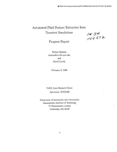 Automated Fluid Feature Extraction from Transient Simulations