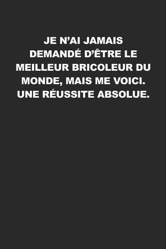 Je N'ai Jamais Demandé D'être Le Meilleur Bricoleur Du Monde, Mais Me Voici. Une Réussite Absolue