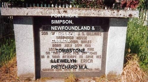 Port Hope Simpson, Newfoundland and Labrador, Canada: Tombstone