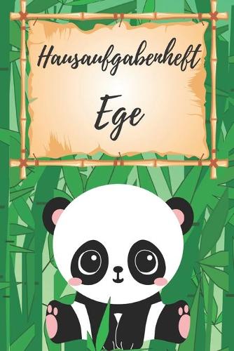 Hausaufgabenheft Ege: personalisiertes Panda Hausaufgabenheft / Grundschule / Schülerplaner für 1 Schuljahr mit Wochenübersicht / mit 2x Stundenplan / DIN A 5 / 112 Seite