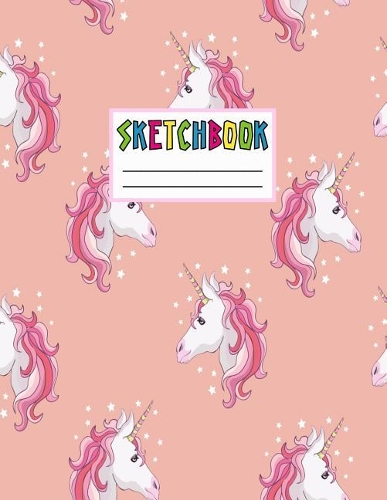 Sketchbook: Cute Unicorn Kawaii Sketch Book for Girls, Kids, Teens, Women (Perfect for Sketching, Drawing, Doodling, Journal, Note Pad, Birthday Party Favors)