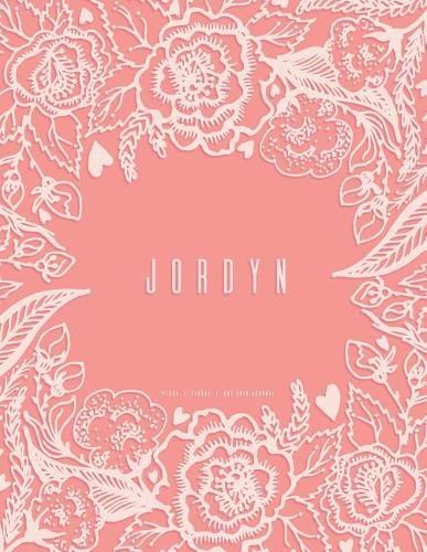 Jordyn - Dot Grid Journal, Peach Floral