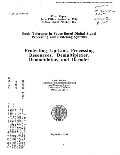 Fault Tolerance in Space-Based Digital Signal Processing and Switching Systems