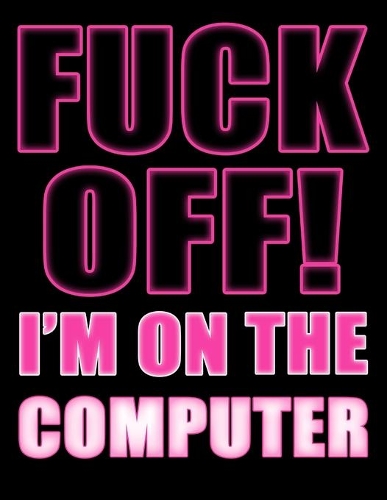 Fuck Off! I'm on the Computer: You Could Rip Off All Your Clothes and Shout Your Feelings to the World...or...You Could Express Yourself with This Book That Can be Used as a Journ