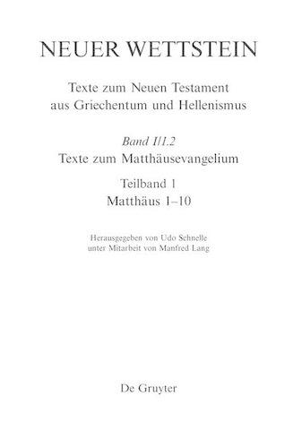 Texte Zum Matthausevangelium: Matthaus 1-10