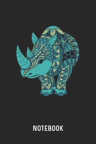 Notebook: Blank & Dotted Spiritual Rhino Journal (6" x 9") For Every Rhinoceros Lover