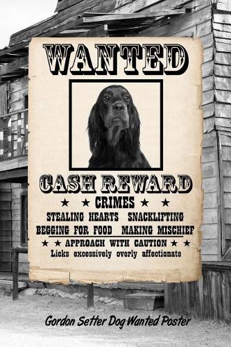Gordon Setter Dog Wanted Poster: Weekly Planner Notebook 365 Daily - 52 Week Journal 120 Pages 6x9