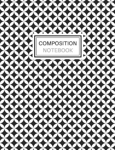Composition Notebook: Blank Lined Notebook for School/Homework College Ruled Black and White Pattern