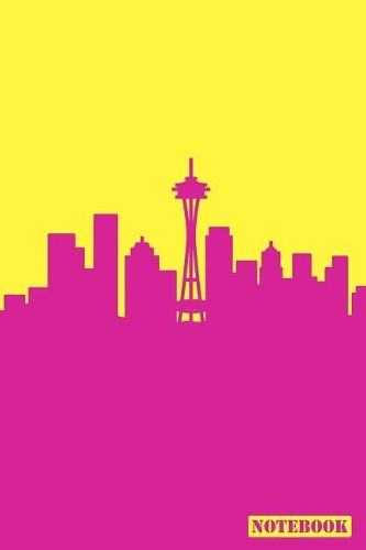 Notebook: Seattle Washington Cityscape Diary Journal (Pink & Yellow)