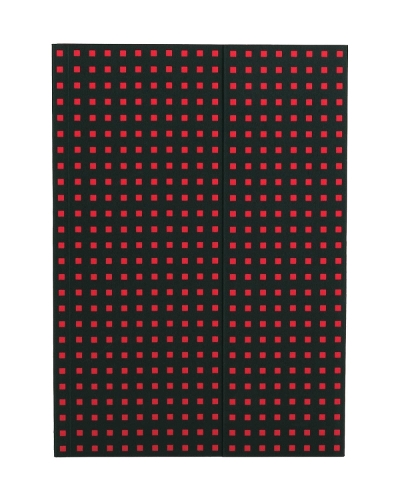 Black on Red (Quadro) B5 Lined Notebook