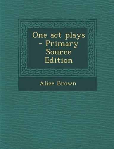 One Act Plays