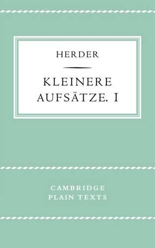 Kleinere Aufsätze I