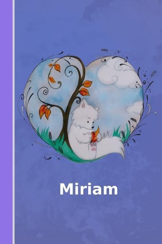 Miriam: Personalisiertes Notizbuch - Fuchs Mit Herz - Softcover - 120 Seiten - Leer / Blanko / Nummeriert - Notebook - Tagebuch - Diary - Scrapbook - Gesche