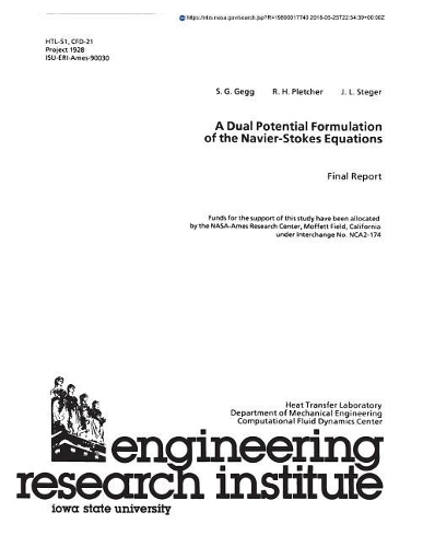 A Dual Potential Formulation of the Navier-Stokes Equations