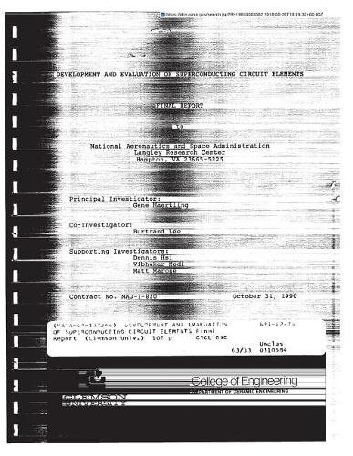 Development and Evaluation of Superconducting Circuit Elements