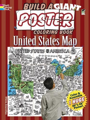 Build a Giant Poster Coloring Book--United States Map: (Dover Build a Poster Coloring Book)