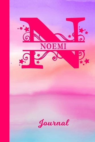 Noemi Journal: Personalized Custom First Name Personal Writing Diary - Cute Pink & Purple Watercolor Effect Cover - Daily Journaling for Journalists & Writers for 