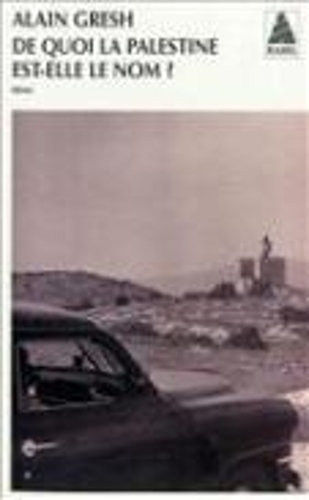 De Quoi LA Palestine Est-Elle Le Nom ?