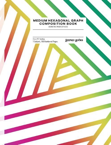 Medium Hexagonal Graph Composition Book: Geometric Prism (Style B), Numbered Pages(19 Geometric Prism-B)