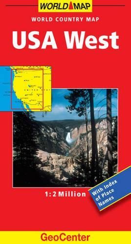 USA West GeoCenter World Map: (GeoCenter World Map)