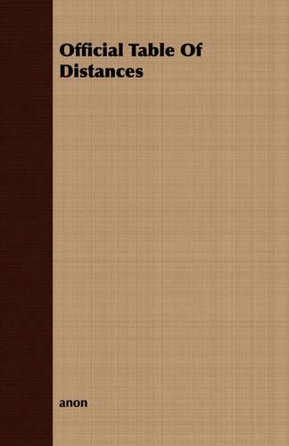 Official Table Of Distances