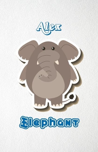 Alex Elephant A5 Lined Notebook 110 Pages