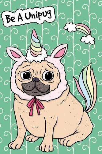 Journal Notebook For Dog Lovers Unicorn Pug - Green: 110 Page Plain Blank Journal For Drawing, Writing, Doodling In Portable 6 x 9 Size(52 My Favorite Plain Journal)