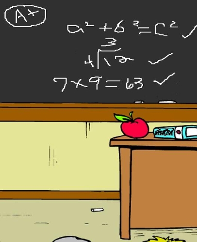 School Composition Book Classroom Scene 200 Pages: (Notebook, Diary, Blank Book)(School Theme Composition Notebooks)