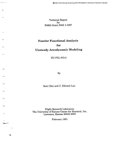 Fourier Functional Analysis for Unsteady Aerodynamic Modeling