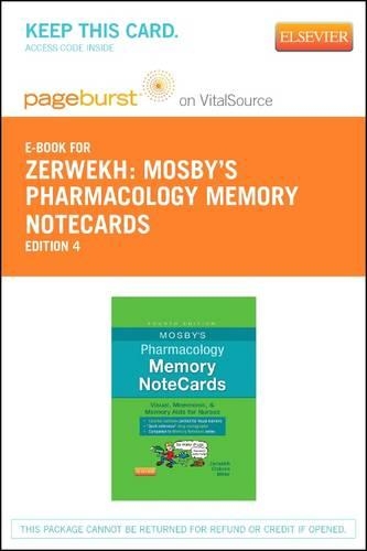 Mosby's Pharmacology Memory Notecards - Elsevier eBook on Vitalsource (Retail Access Card)