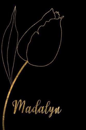 Madalyn: Personalized Writing Journal for Women - Elegant Black and Gold