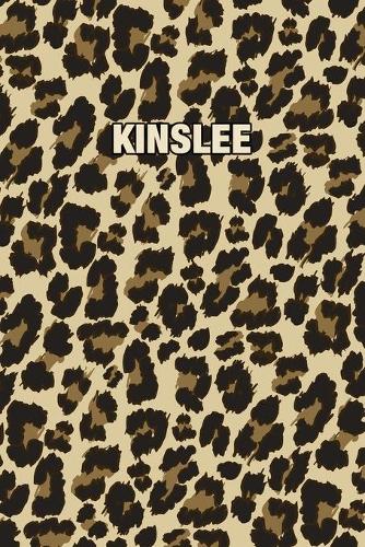 Kinslee: Personalized Notebook - Leopard Print (Animal Pattern). Blank College Ruled (Lined) Journal for Notes, Journaling, Diary Writing. Wildlife Theme Des