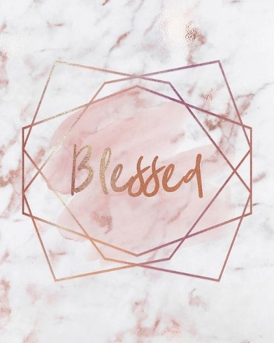 Blessed Notebook: Lined Journal - 150 Pages - 8x10 inch(1 Rose Gold Marble Inspo Journals)