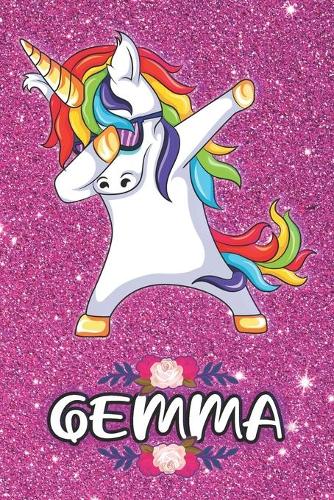 Gemma - Dabbing Unicorn Notebook: Personalized Dabbing Unicorn notebook For Girls Who Love Unicorns - Cute Rainbow Unicorn, Cute Rainbow Unicorn For Kids, School, Students and Teache