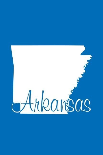 Arkansas - Cobalt Blue Lined Notebook with Margins: 101 Pages, Medium Ruled, 6 x 9 Journal, Soft Cover