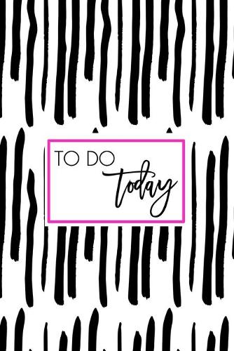 To Do Today: Hourly Planner Notebook in Black and Pink - Personal Organizer